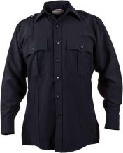 Elbeco TexTrop Long Sleeve Shirt with Zipper, Dark Navy