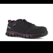 Womens Reebok Sublite Cushion Work Shoe, Black/Dark Purple