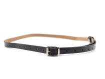 1 Piece Black Strap, Silver Buckle, Plain Black Leather