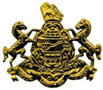 PA Coat of Arms Gold 2" Frontice Piece, for Hat